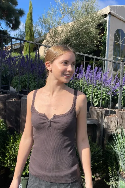 Amaya Lace Tank sold by Brandy Melville