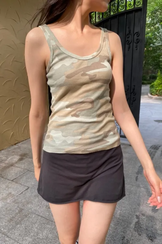 Beyonca Camouflage Tank sold by Brandy Melville