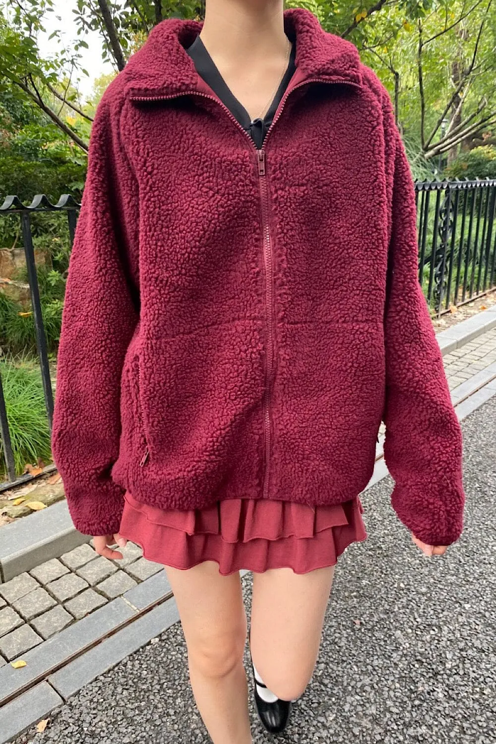 Willow Shearling Jacket sold by Brandy Melville product image thumbnail 4