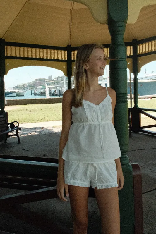 Poppy Eyelet Shorts sold by Brandy Melville