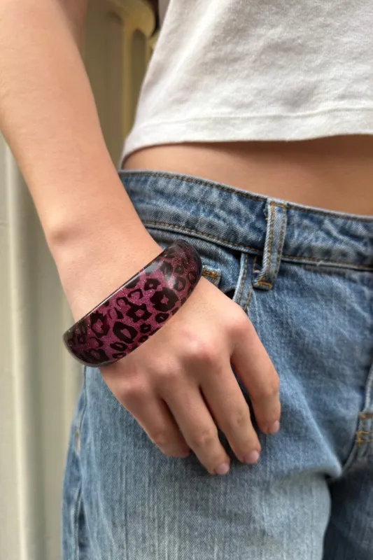 Leopard Rigid Bracelet sold by Brandy Melville