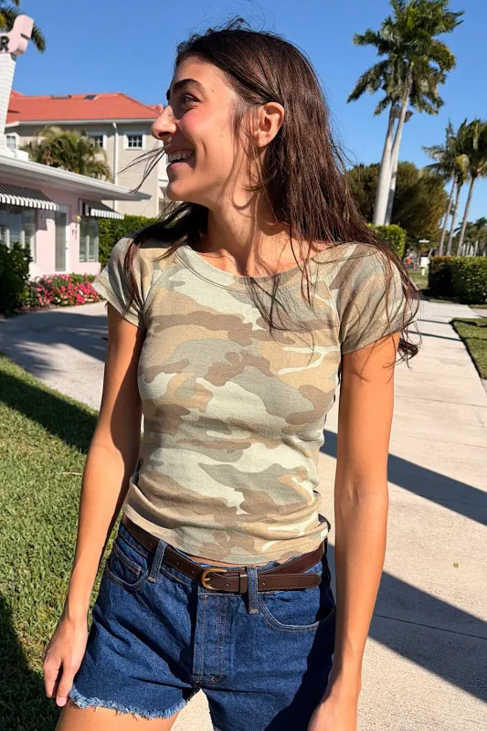 Ginny Camouflage Top sold by Brandy Melville