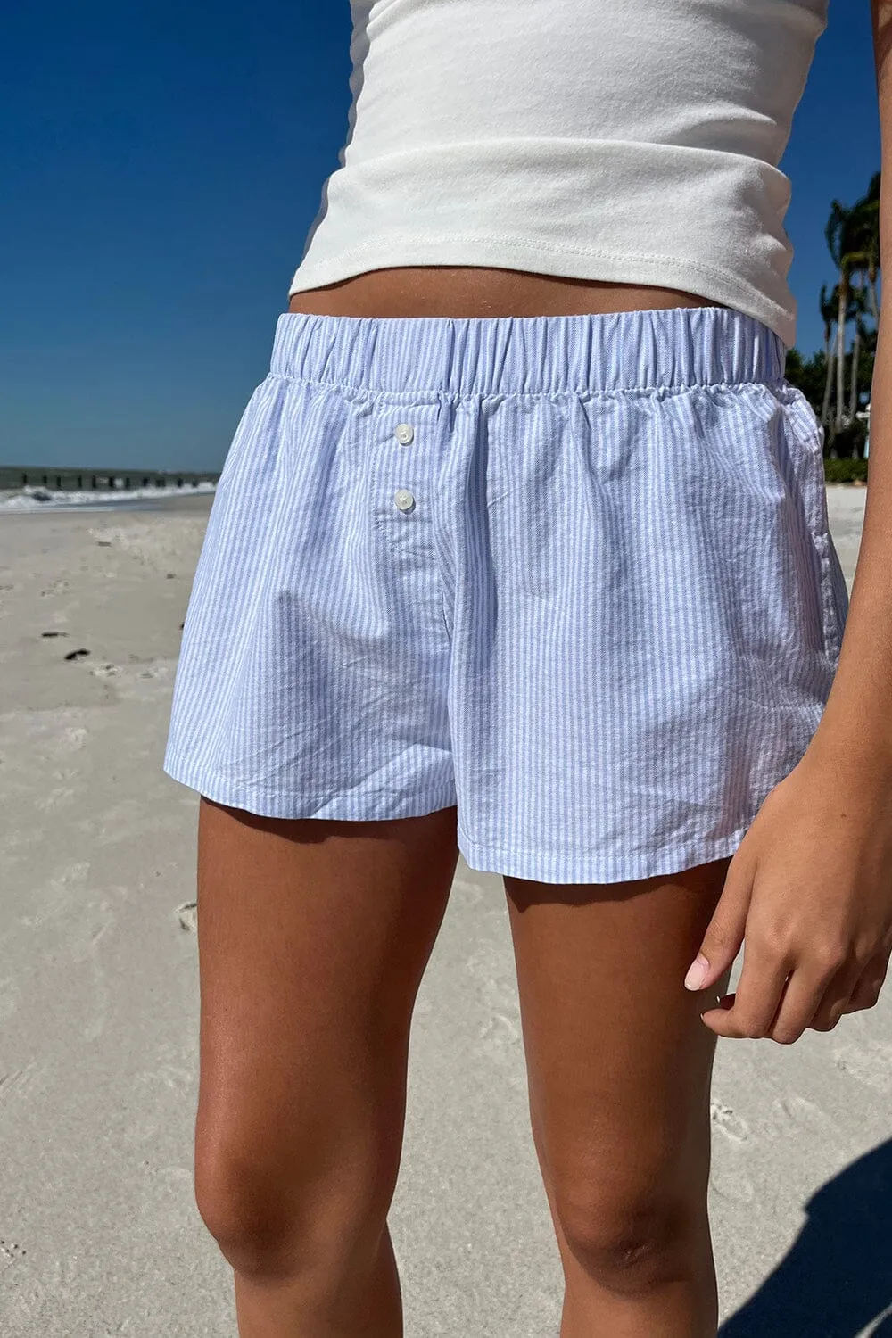 Keira Striped Boxer Shorts sold by Brandy Melville
