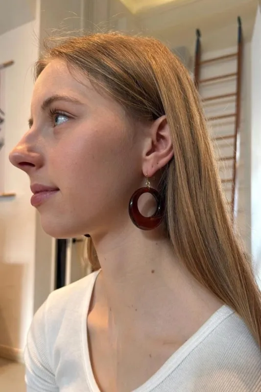 Tortoise Shell Hoops made by Brandy Melville