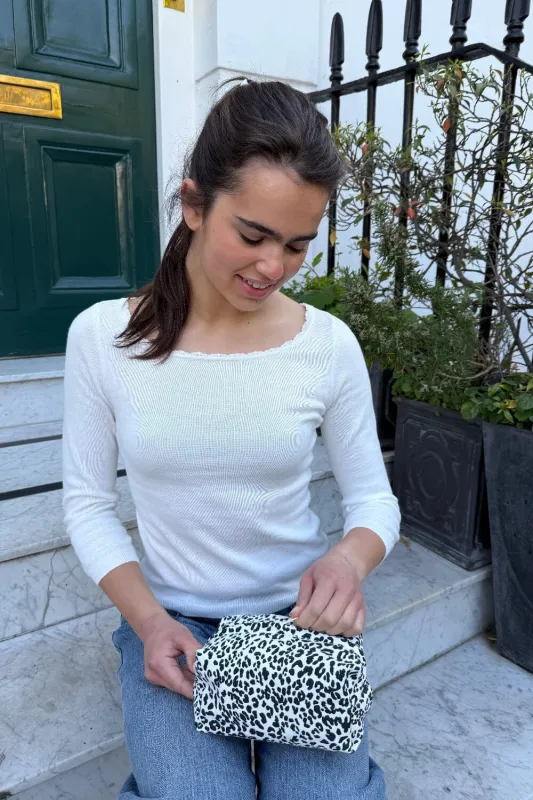 Leopard Makeup Bag made by Brandy Melville