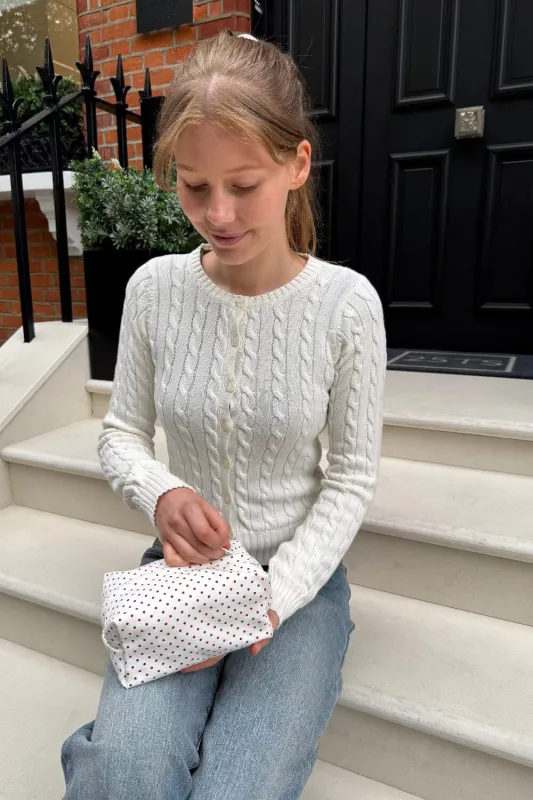Polka Dots Makeup Bag made by Brandy Melville