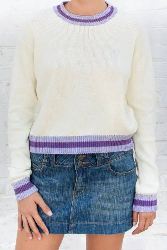 Jessica Striped Collar Sweater sold by Brandy Melville