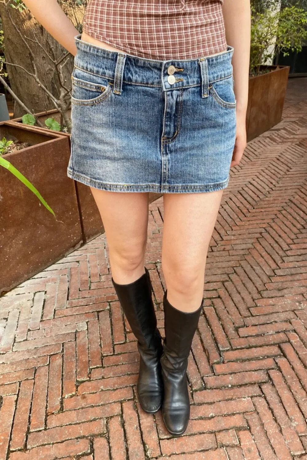 Malia Mini Denim Skirt sold by Brandy Melville product image thumbnail 3