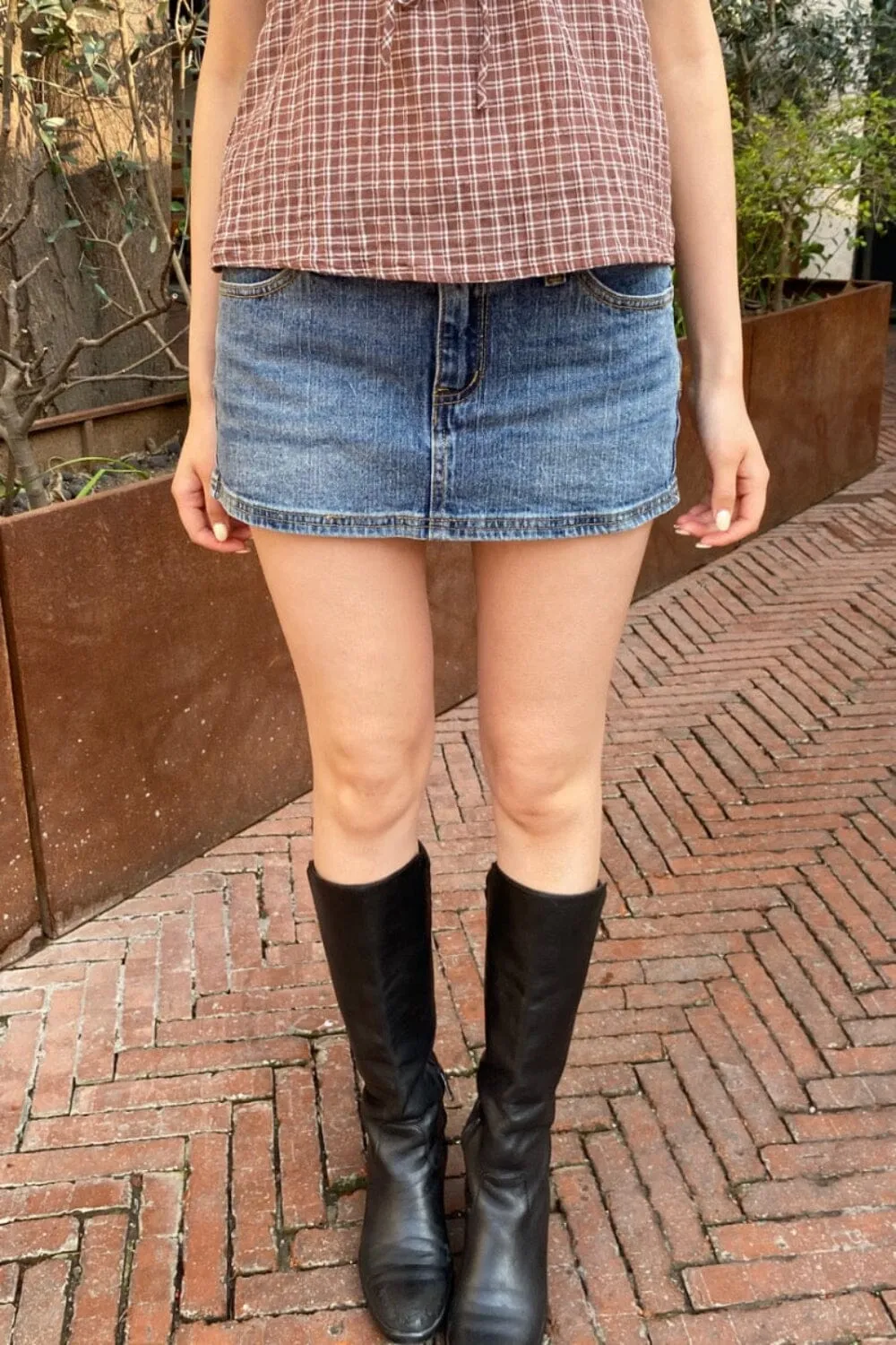 Malia Mini Denim Skirt sold by Brandy Melville