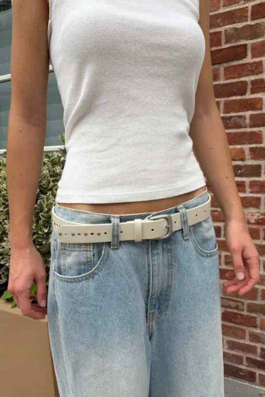Faux Leather Buckle Belt made by Brandy Melville