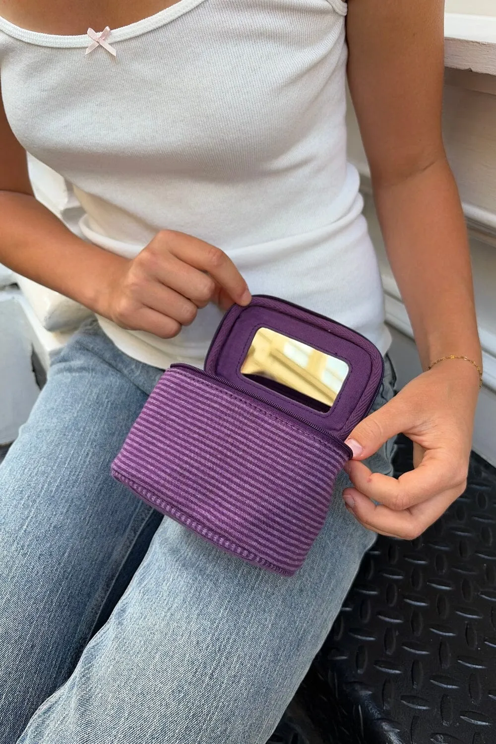 Stripes Makeup Bag sold by Brandy Melville product image thumbnail 3