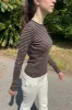 Leah Striped Top sold by Brandy Melville