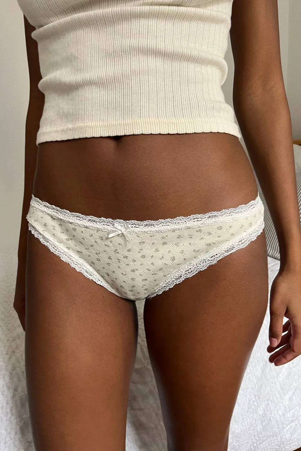 Floral Eyelet Underwear sold by Brandy Melville