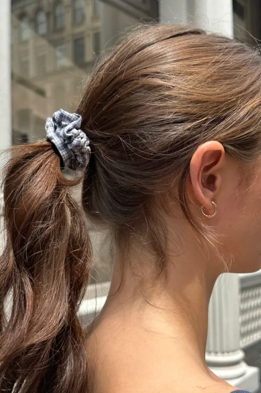 Thin Plaid Scrunchie sold by Brandy Melville