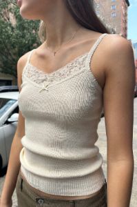 Aden Basic Long Lace Tank sold by Brandy Melville