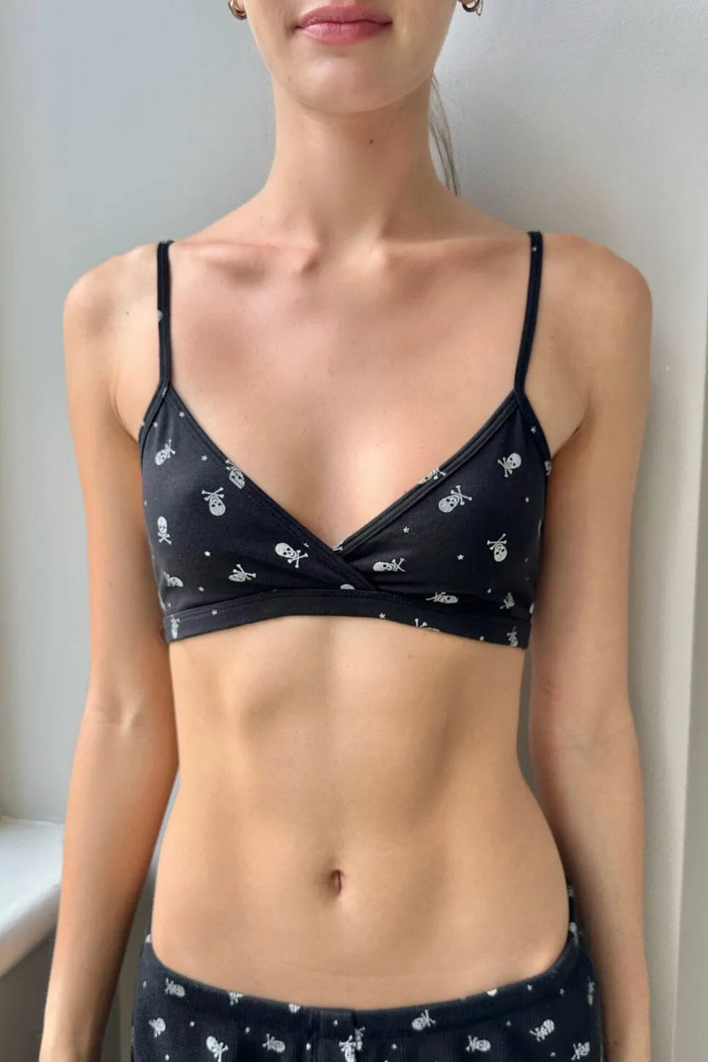 Polina Skulls Bra Top sold by Brandy Melville