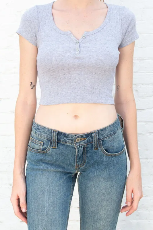 Zelly Eyelet Top sold by Brandy Melville