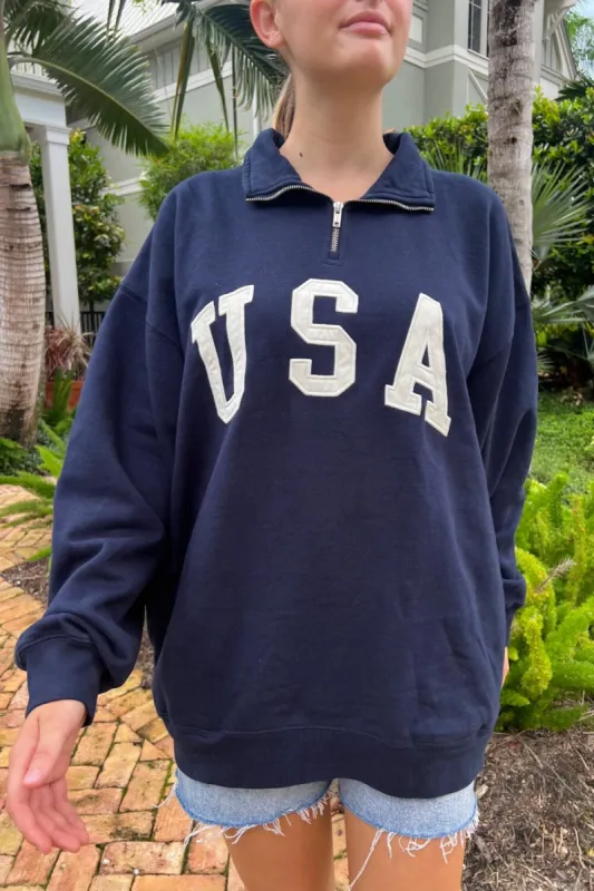 Missy USA Sweatshirt sold by Brandy Melville