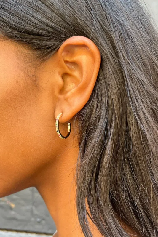 Rainbow Faux Rhinestone Earrings sold by Brandy Melville