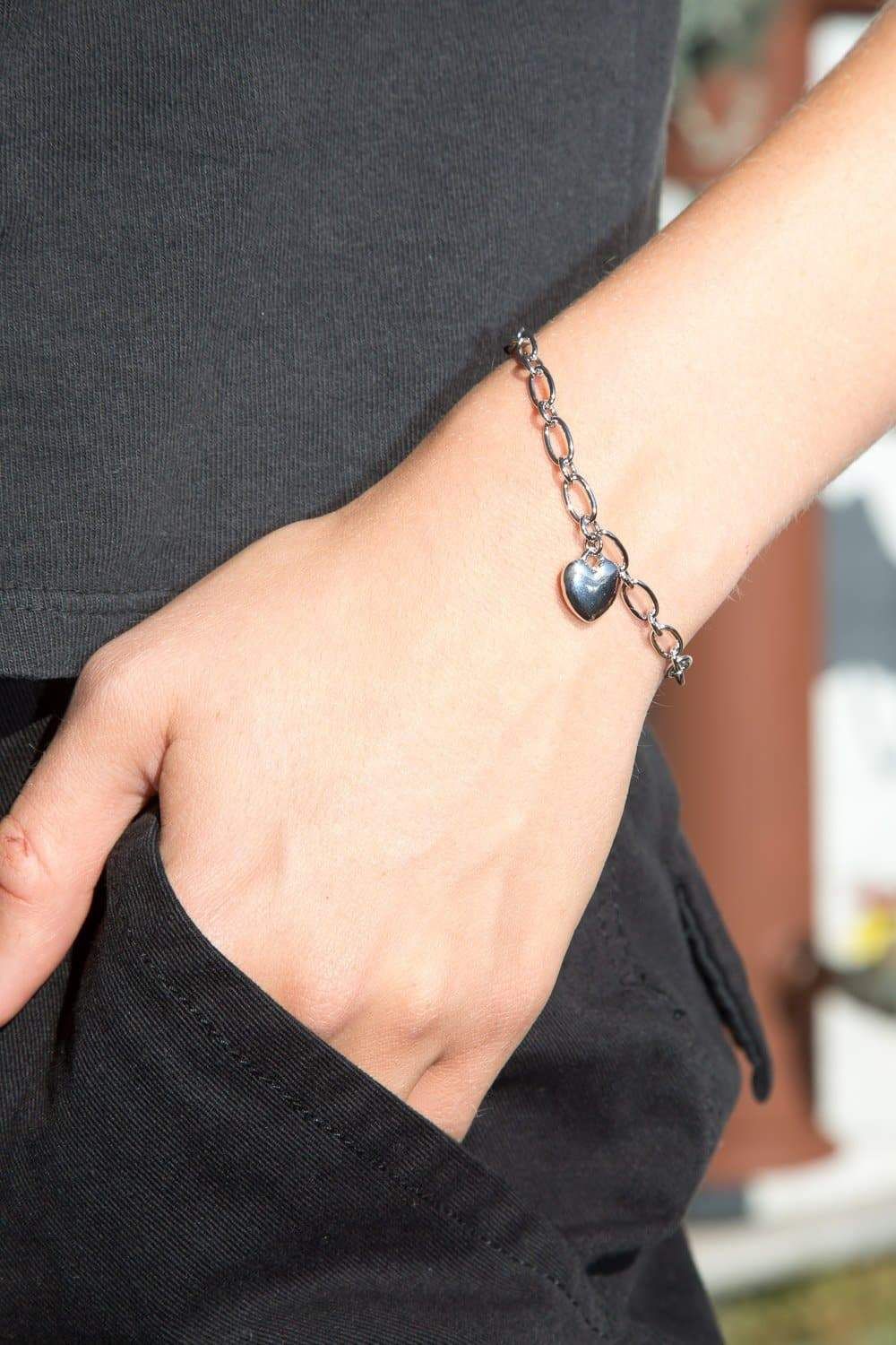 Chain Heart Bracelet sold by Brandy Melville