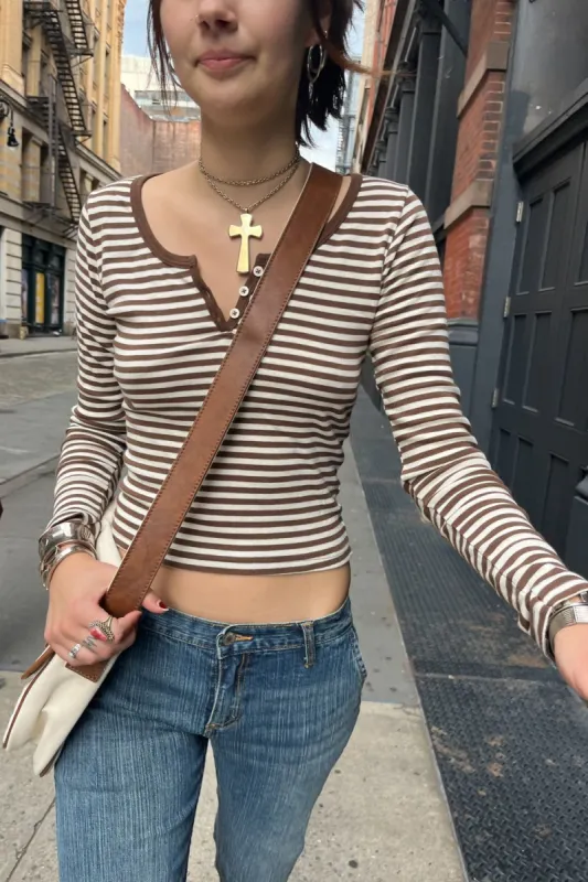 Zelly Stripe Top sold by Brandy Melville