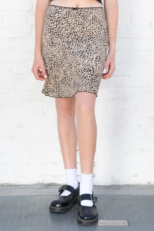 Sephira Leopard Skirt sold by Brandy Melville