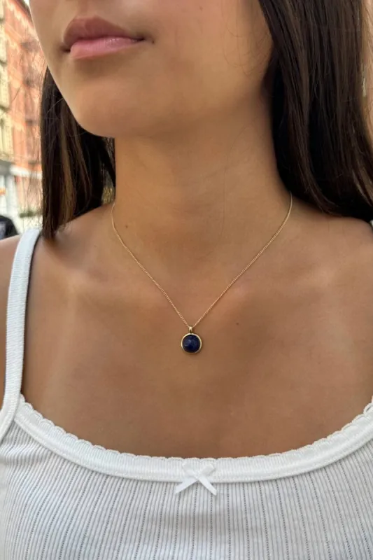 Golden Gem Charm Necklace sold by Brandy Melville