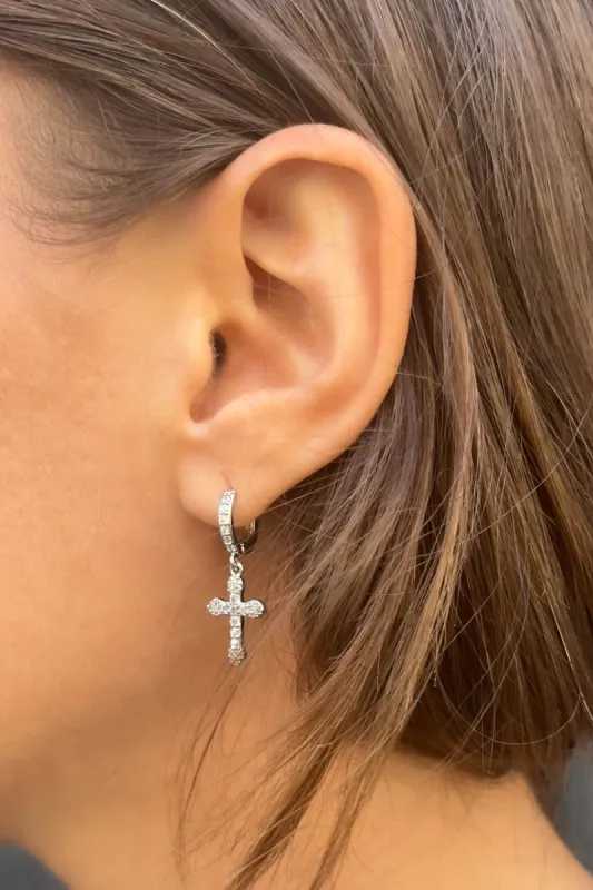 Cross Gem Earrings made by Brandy Melville
