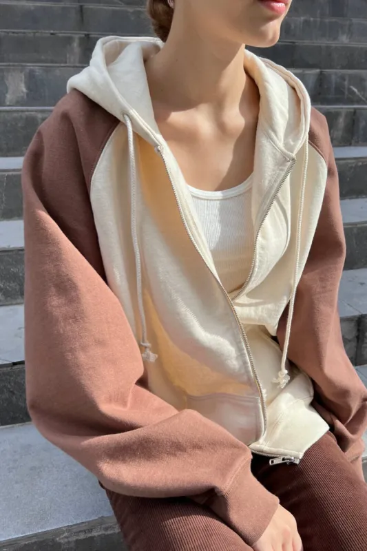 Christy Color Block Hoodie sold by Brandy Melville