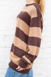 Brianna Cotton Blend Thick Stripe Sweater sold by Brandy Melville