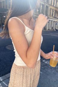Lorene Scalloped Cropped Tank sold by Brandy Melville