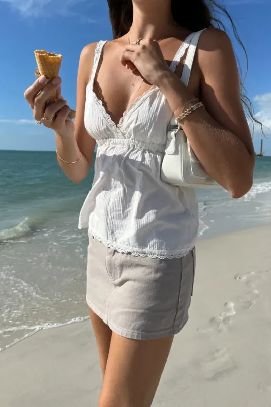 Edith Lace Tank sold by Brandy Melville