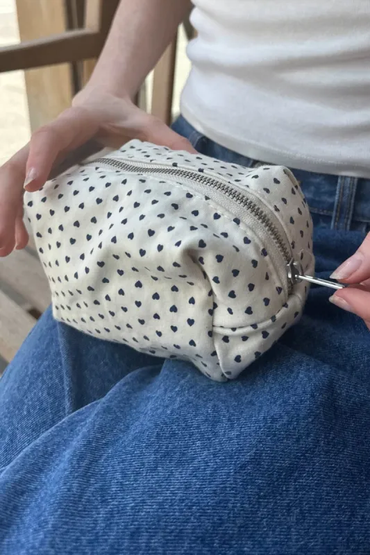 Hearts Mini Makeup Bag sold by Brandy Melville