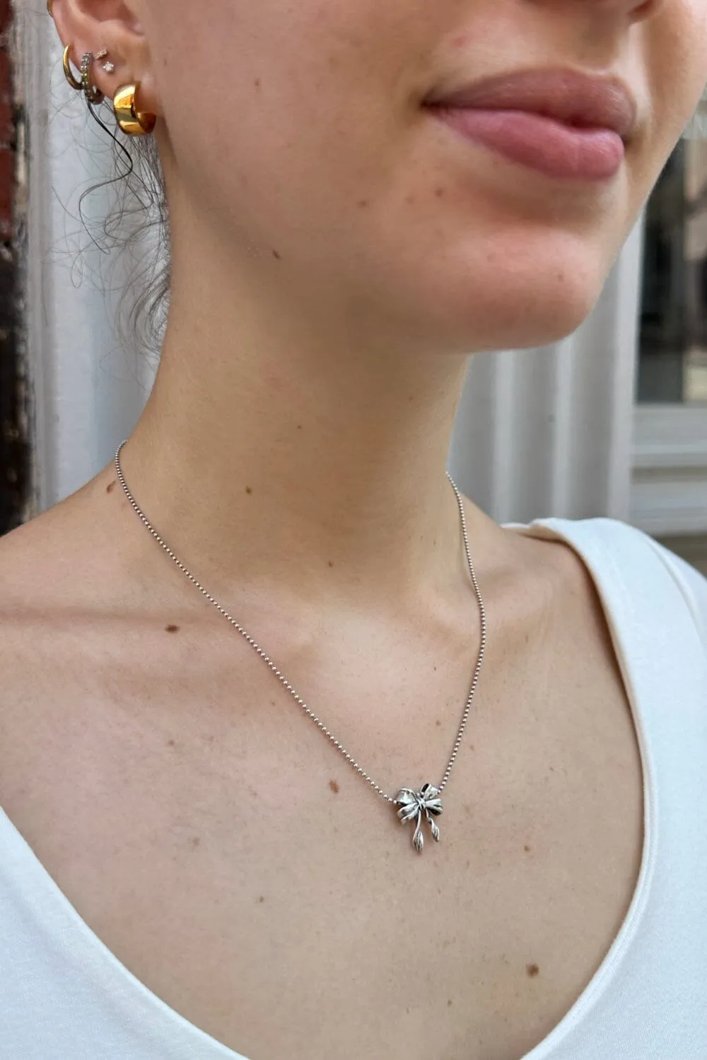 Bow Necklace sold by Brandy Melville product image thumbnail 3