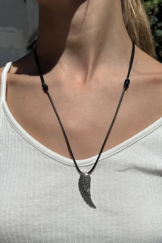 Angel Wing Rope Necklace sold by Brandy Melville