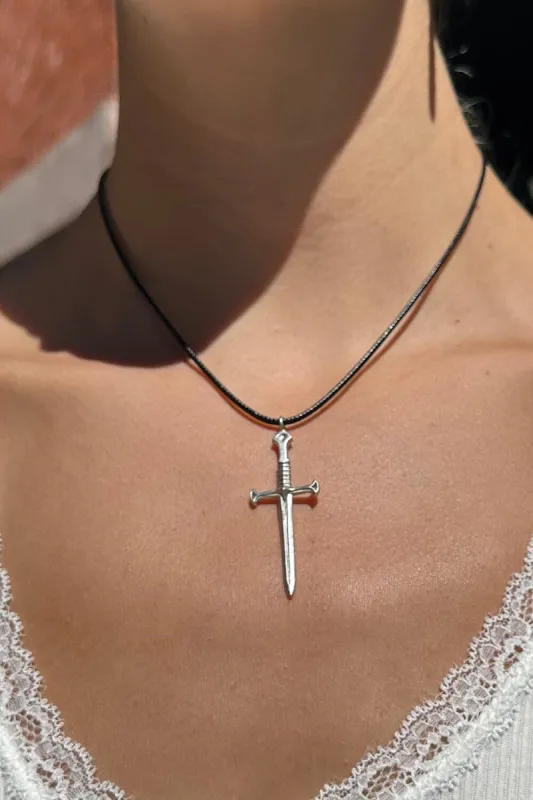 Sword Rope Necklace sold by Brandy Melville