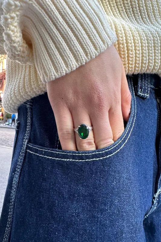 Green Stone Ring sold by Brandy Melville