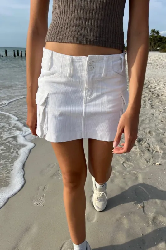 Beverly Cargo Corduroy Mini Skirt sold by Brandy Melville