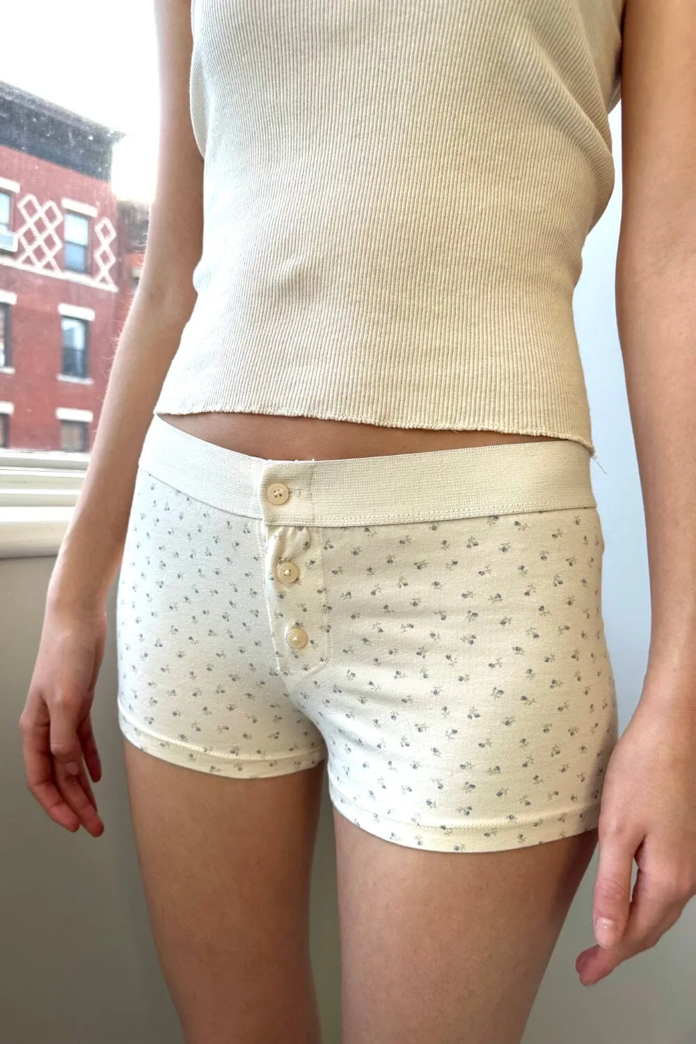 Boyshort Floral Underwear sold by Brandy Melville