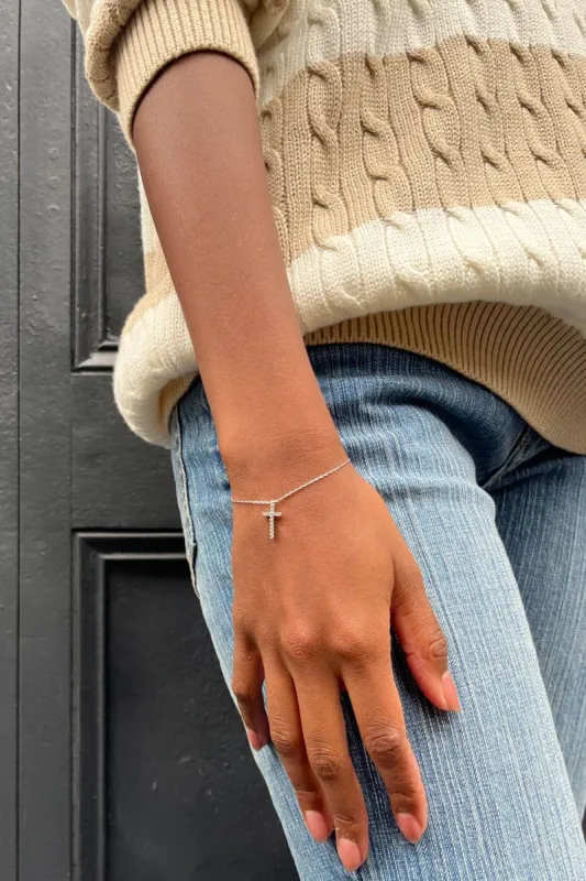 Cross Charm Bracelet sold by Brandy Melville