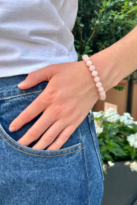Light Pink Bead Bracelet sold by Brandy Melville
