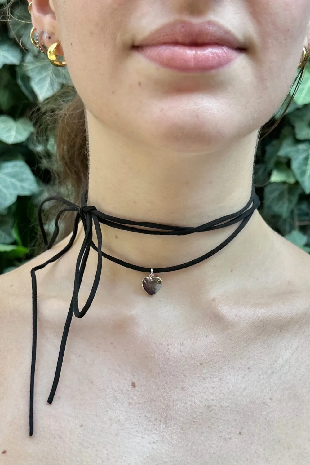 Mini Heart Rope Necklace sold by Brandy Melville