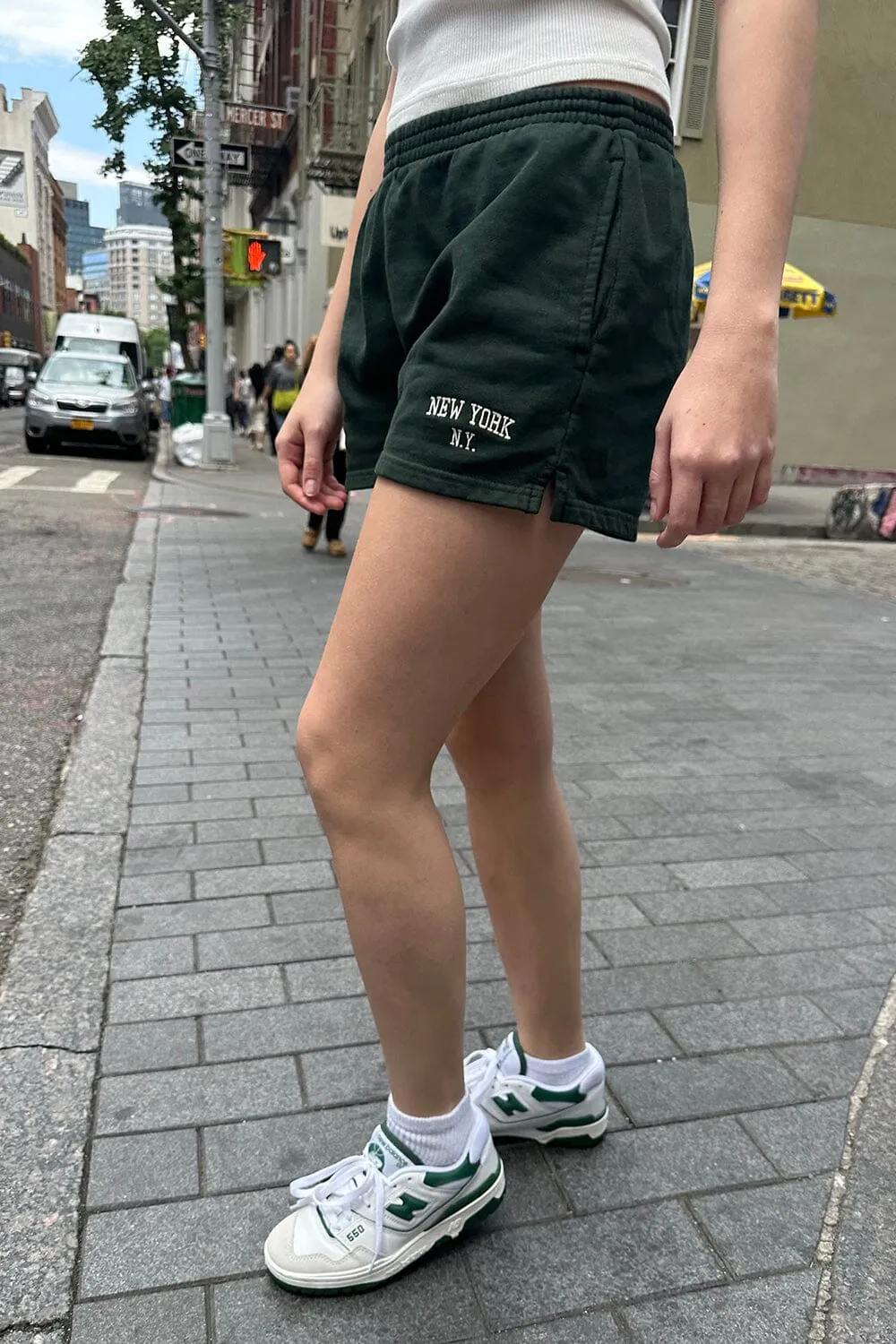 Rosa New York Fleece Sweatshorts sold by Brandy Melville