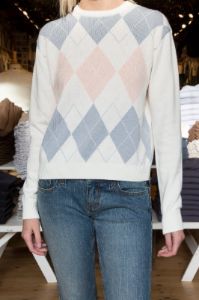 Bernadette Cotton Argyle Sweater sold by Brandy Melville