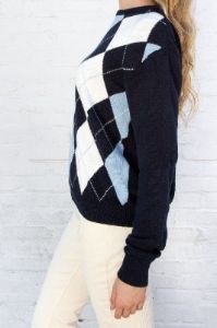 Bernadette Cotton Argyle Sweater sold by Brandy Melville