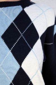Bernadette Cotton Argyle Sweater sold by Brandy Melville