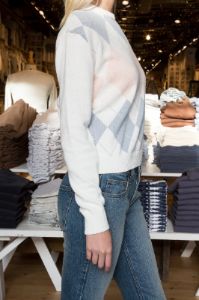 Bernadette Cotton Argyle Sweater sold by Brandy Melville