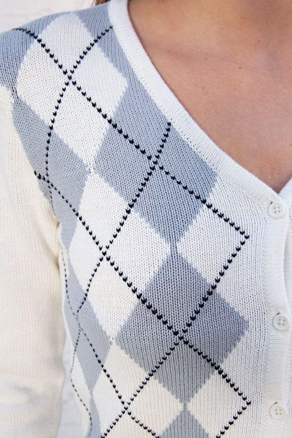 Elizabeth Cotton Argyle Sweater sold by Brandy Melville product image thumbnail 4