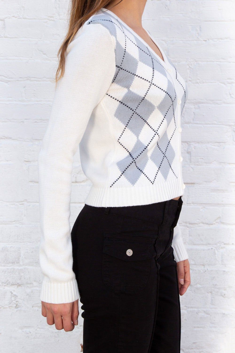 Elizabeth Cotton Argyle Sweater sold by Brandy Melville product image thumbnail 2