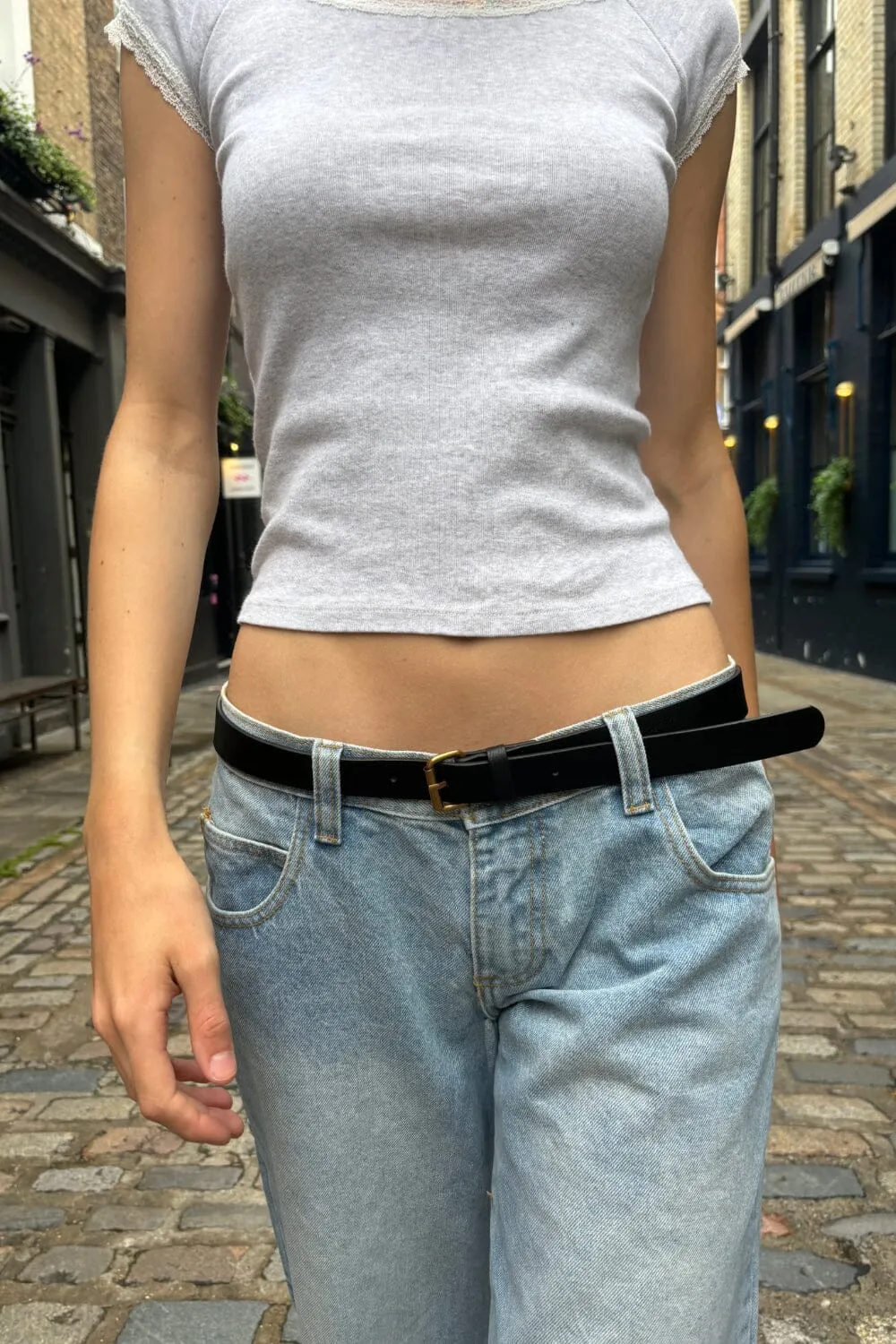 Black Faux Leather Belt sold by Brandy Melville product image thumbnail 4